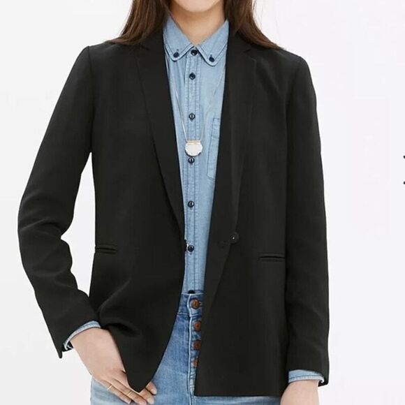 Madewell Lycée Drapey Blazer size 4 - Picture 2 of 9
